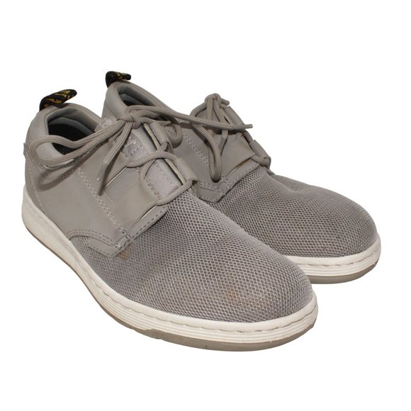 Dr Martens Mens Size 8M Lite Evade Gray Mesh 3 Eye Sneakers Tie Closure Shoes - Picture 2 of 14